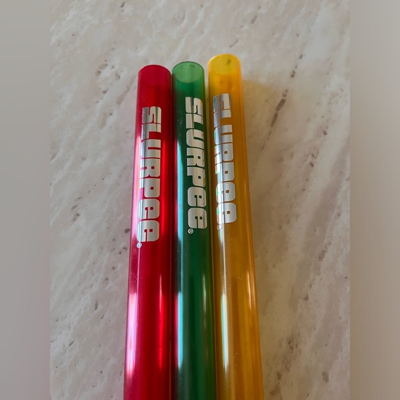 7 Eleven RARE Jumbo Slurpee Straw Set of 3 - Picture 2 of 3